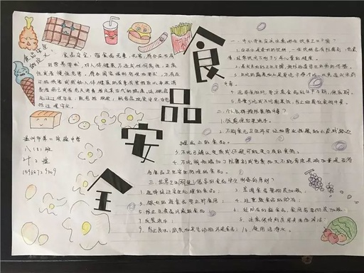 食品安全手抄報，遠(yuǎn)離垃圾食品