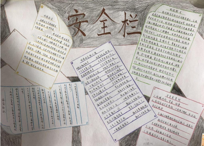 網(wǎng)絡安全手抄報圖片，安全欄