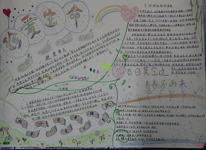 安全小報(bào)手抄報(bào)，珍愛(ài)生命手抄報(bào)