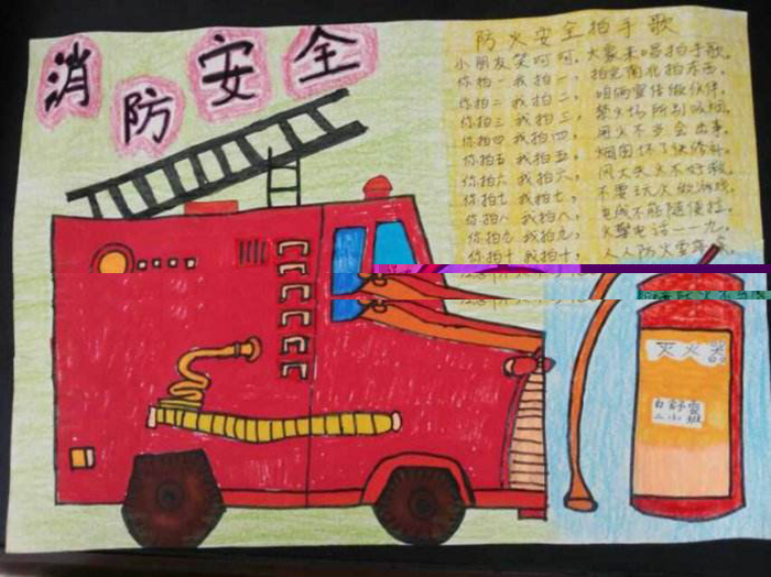 消防安全手抄報圖片，消防安全在我心