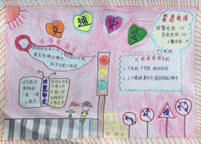 交通安全手抄報(bào)圖片，交通安全要注意