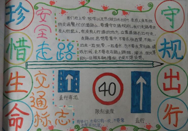 安全出行手抄報(bào)