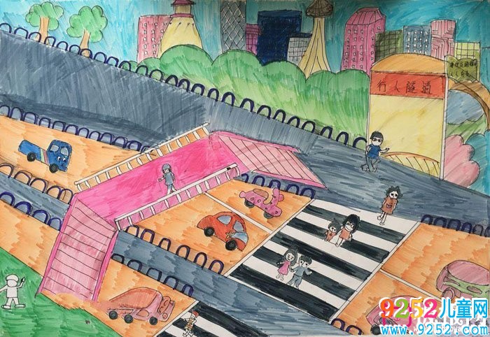 小學(xué)生交通安全<a href=http://www.inspiredelm.com/shouchaobao/ target=_blank class=infotextkey>手抄報(bào)</a>，禮讓斑馬線