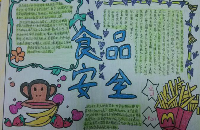 食品安全手抄報內(nèi)容，少吃快餐食品
