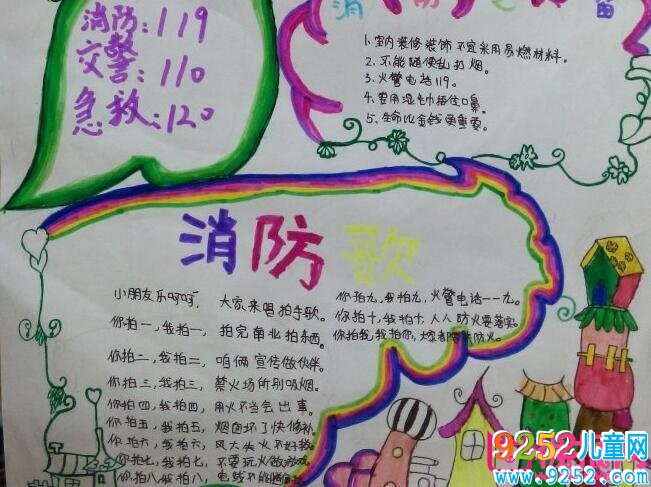 消防安全<a href=http://www.inspiredelm.com/shouchaobao/ target=_blank class=infotextkey>手抄報(bào)</a>圖片大全，安全小衛(wèi)士（6張）
