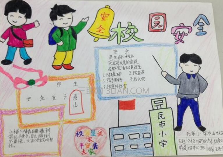 校園安全手抄報(bào)，安全教育手抄報(bào)