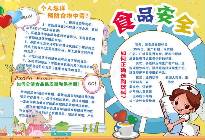 食品安全手抄報，預(yù)防食物中毒