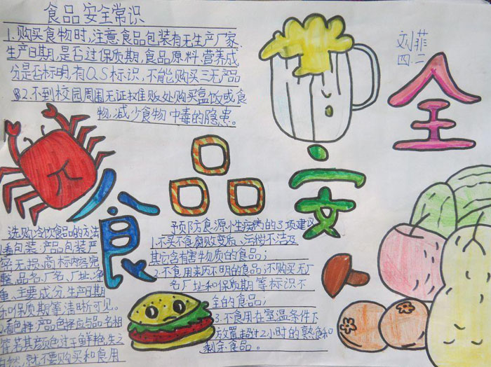 漂亮的食品安全手抄報(bào)圖片，食品安全常識(shí)