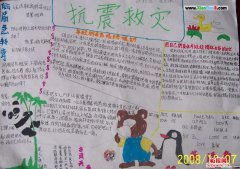 地震中自救方法手抄報(bào)