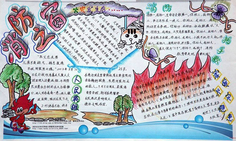 關(guān)于消防安全宣傳的手抄報圖片