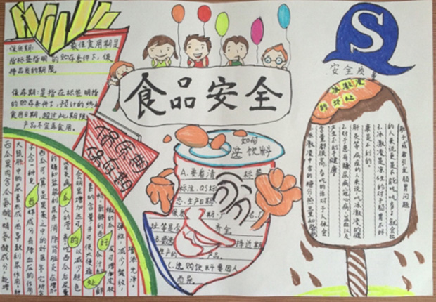 食品安全手抄報圖片，食品安全牢記在心