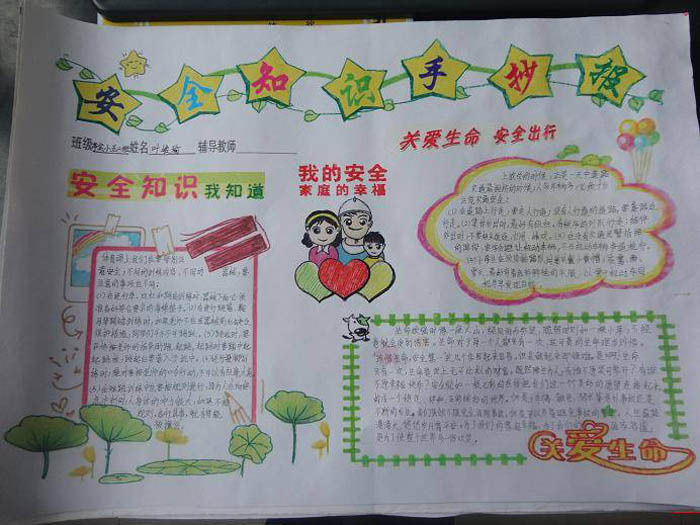 安全手抄報(bào)圖片，我的安全是家庭的幸福