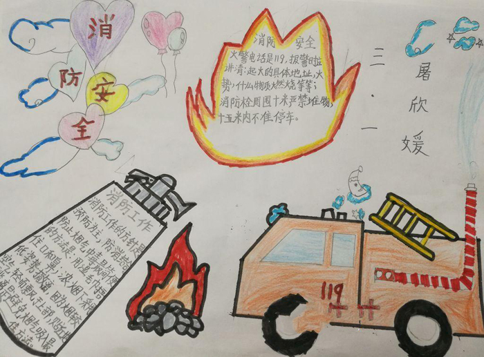 消防安全手抄報(bào)圖片，安全你我他