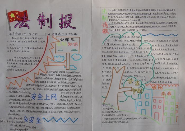 法律知識手抄報，法制報