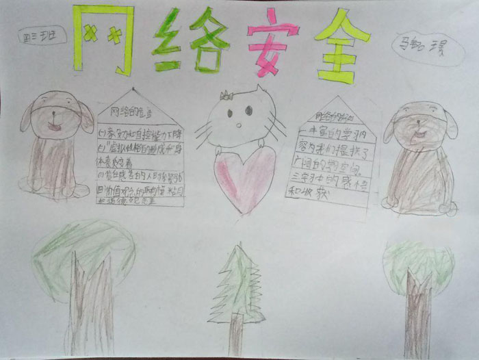 網(wǎng)絡安全手抄報圖片，網(wǎng)絡安全