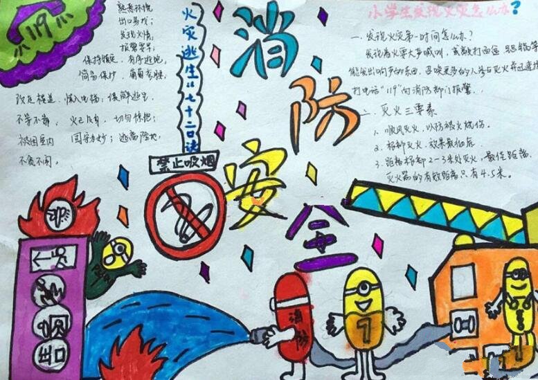 消防安全手抄報(bào)圖片大全，安全小衛(wèi)士（6張）