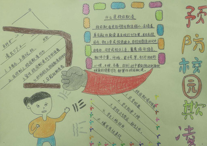 校園安全手抄報圖片，什么是校園欺凌