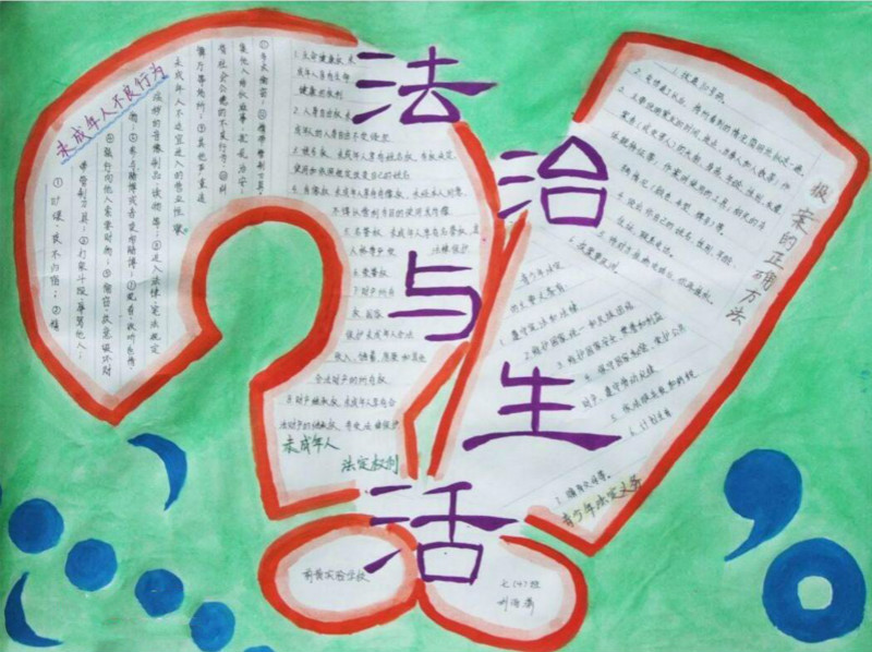 普法知識手抄報(bào)法治與生活