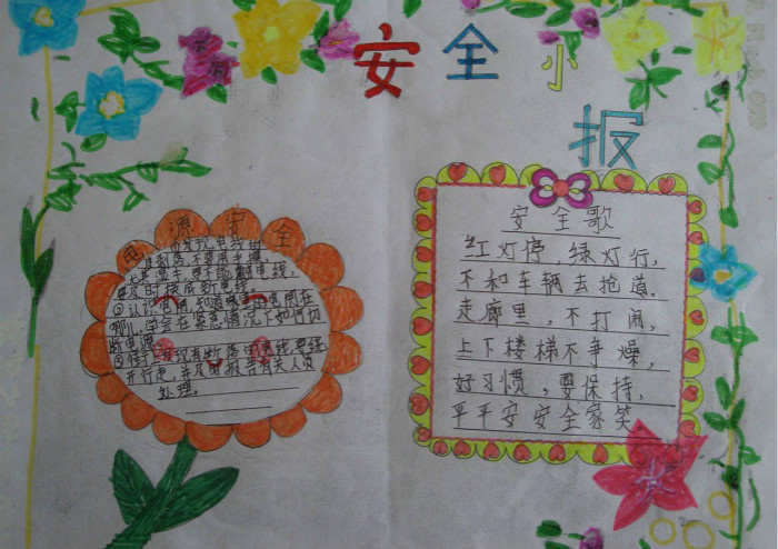 關(guān)于交通安全手抄報(bào)圖片，安全小報(bào)
