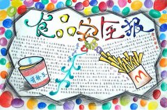 中小學生食品安全手抄報，初中生食品安全模板樣式