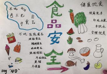小學(xué)生食品安全手抄報(bào)，關(guān)注飲食健康