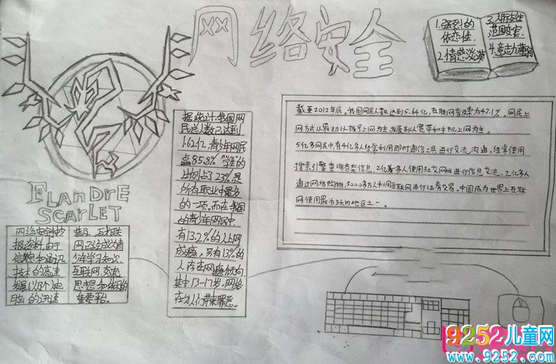 網(wǎng)絡(luò)安全<a href=http://www.inspiredelm.com/shouchaobao/ target=_blank class=infotextkey>手抄報</a>圖片大全，共享網(wǎng)絡(luò)文明（6張）