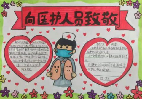 預(yù)防肺炎向醫(yī)護(hù)人員致敬手抄報(bào)精美