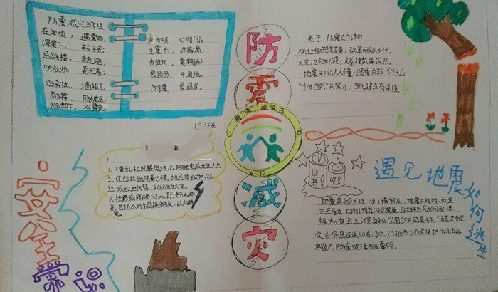 512防震減災手抄報，安全常識