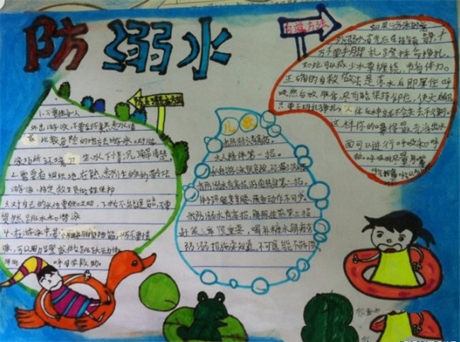 防溺水,珍愛(ài)生命預(yù)防溺水手抄報(bào)
