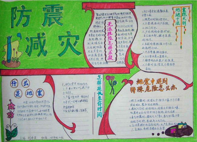 防震減災(zāi)小知識手抄報(bào)圖片
