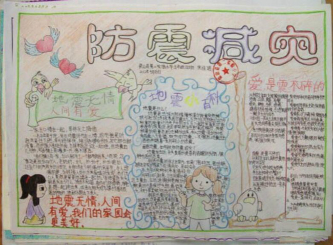 防災(zāi)減災(zāi)知識 防震減災(zāi)手抄報(bào)圖片