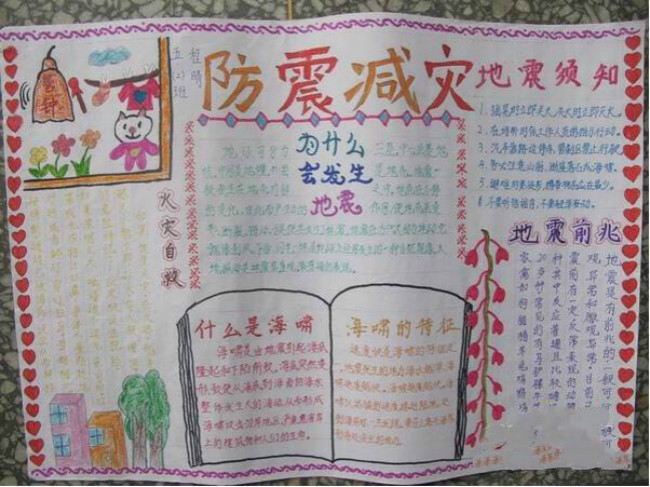 防震減災(zāi)地震須知  關(guān)于防震減災(zāi)手抄報