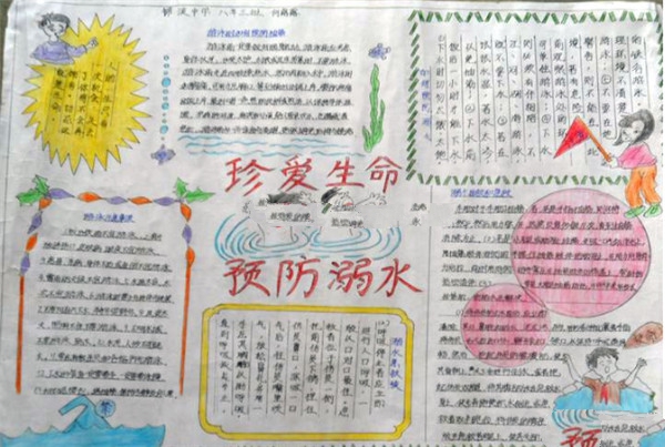 珍愛(ài)生命防溺水手抄報(bào)圖片
