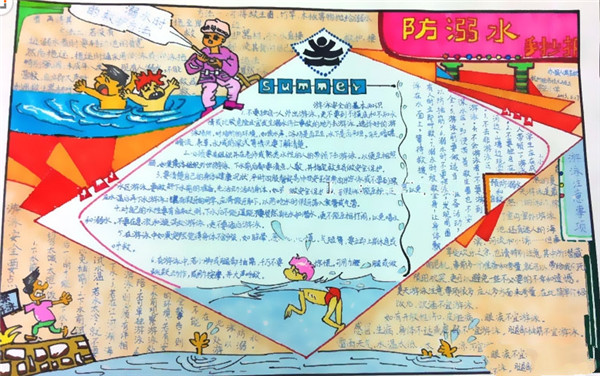 防溺水手抄報圖片，防溺水安全教育