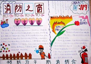小學(xué)生消防安全手抄報(bào)，消防之窗