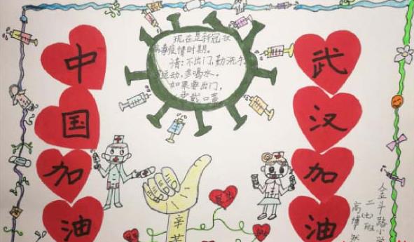 武漢不孤單武漢加油小學(xué)生<a href=http://www.inspiredelm.com/shouchaobao/ target=_blank class=infotextkey>手抄報(bào)</a>作品