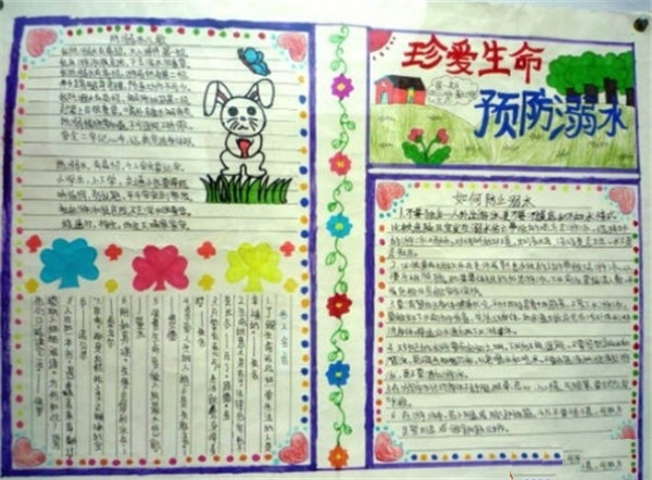 珍愛(ài)生命遠(yuǎn)離溺水的手抄報(bào)圖片