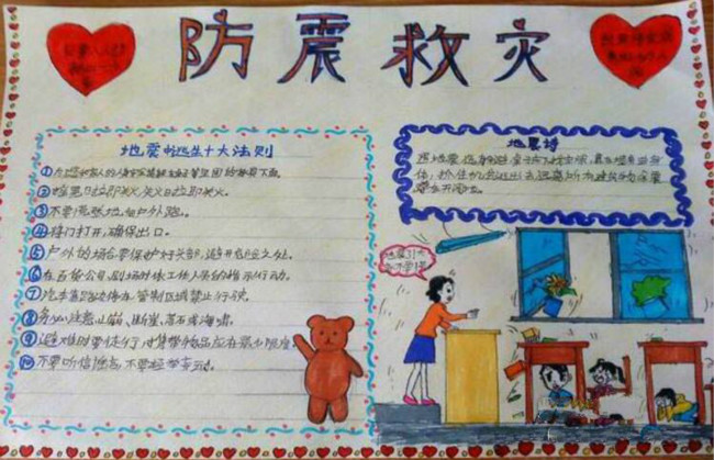 防災(zāi)減災(zāi)日 防震減災(zāi)手抄報(bào)圖片
