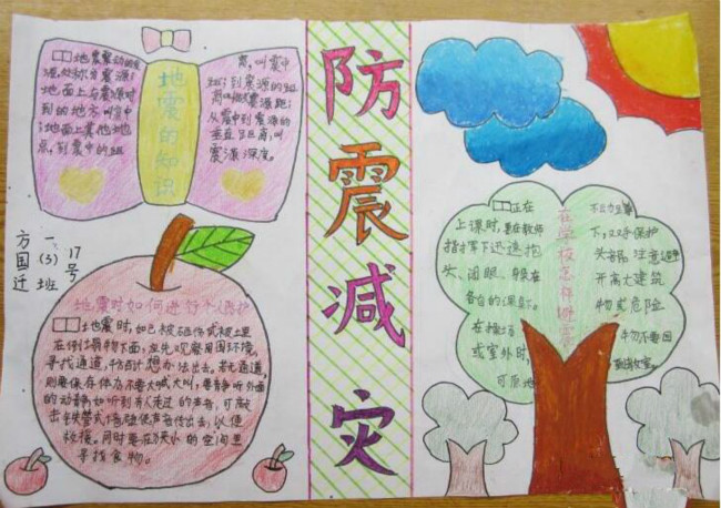 防震減災(zāi)法 關(guān)于防災(zāi)減災(zāi)手抄報