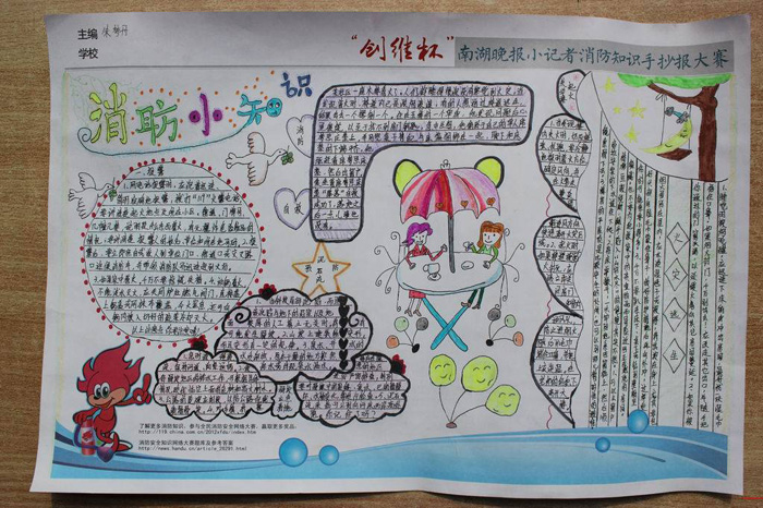 關(guān)于消防安全的手抄報圖片，消防小知識