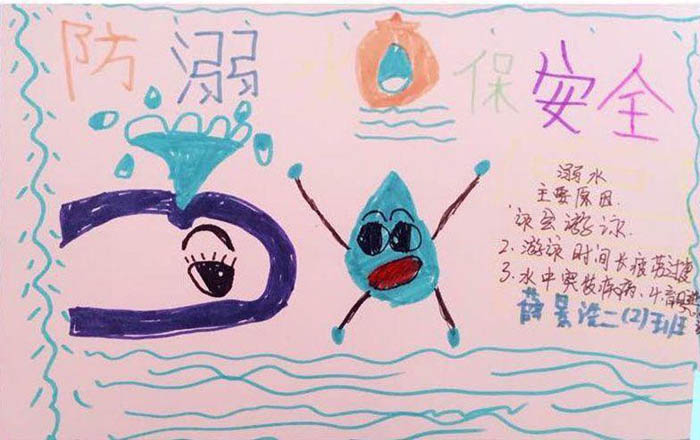 珍愛生命預防溺水手抄報，防溺水保安全