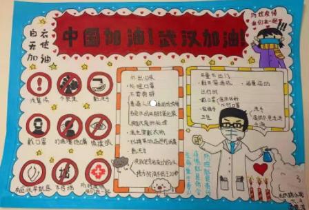 中國(guó)加油武漢加油小學(xué)生<a href=http://www.inspiredelm.com/shouchaobao/ target=_blank class=infotextkey>手抄報(bào)</a>卡通插圖