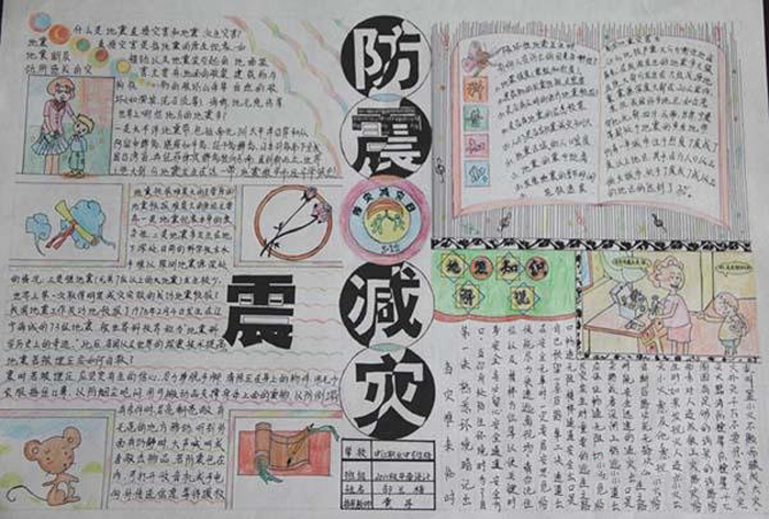 防震減災(zāi)手抄報(bào)圖片，地震知識