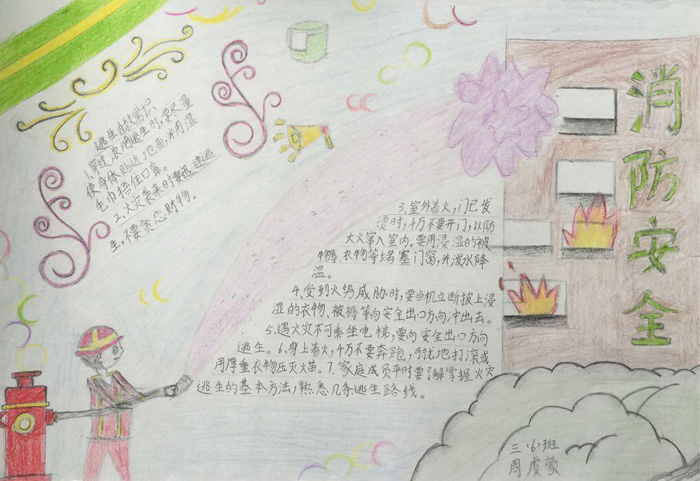 消防安全手抄報(bào)圖片，牢記消防安全