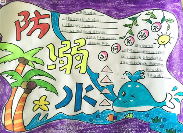 小學生防溺水手抄報，生命第一預(yù)防溺水
