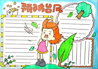 預防臺風手抄報