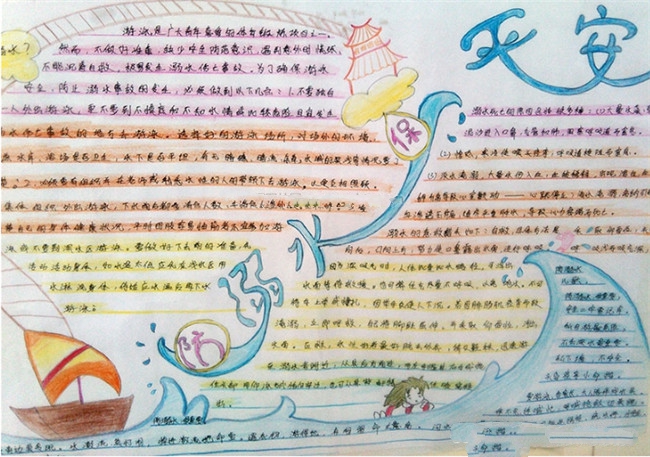 防溺水手抄報(bào)，防溺水保平安