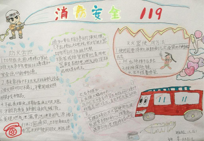 消防安全手抄報(bào)圖片，防火小常識(shí)