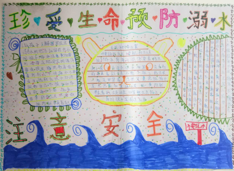 溺水手抄報(bào)簡(jiǎn)單又漂亮，珍愛(ài)生命預(yù)防溺水