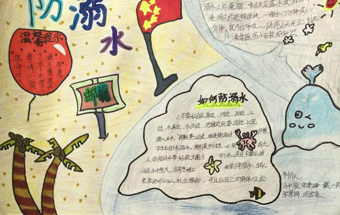 防溺水手抄報圖片，如何防溺水
